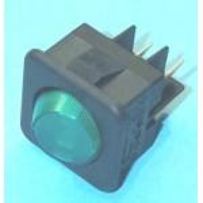 Interruptor Luminoso Verde Micromax 16Amp 4 Faston 12RF002