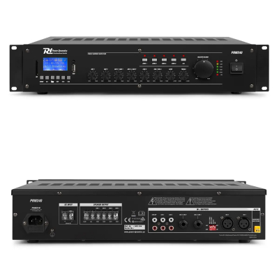 Amplificador PA 240W 4Zonas MP3/BT 4MIC 2AUX PD PRM240