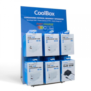 Expositor pack 18 cargadores CoolBox GAN + expositor