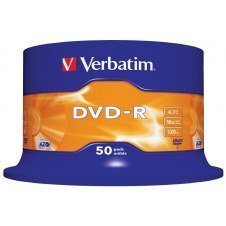DVD-R VERBATIM 50 UNIDADES 4.7GB 16x 43548