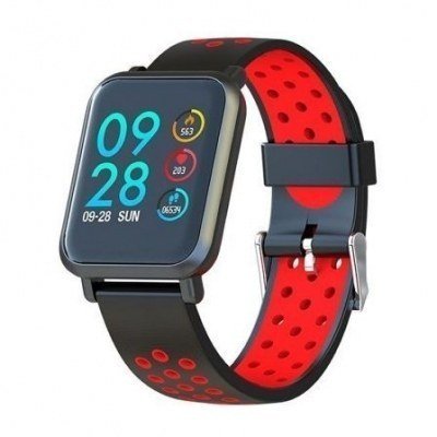 RELOJ INTELIGENTE LEOTEC MULTISPORT HELSE ROJO - PANTALLA COLOR 3CM - BT4.0 - TENSIOMETRO - PULSOMETRO DINÁMICO - IP68 - BAT 145MAH - ANDROID/IOS
