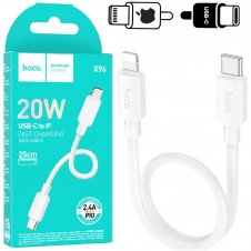 Hoco X96 Cable Hyper PD Lightning 0.25 Metros White