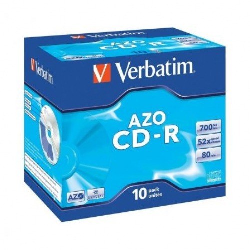 CD-R Verbatim AZO Crystal 52X/ CajA10uds