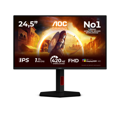 G4 25G4KUR pantalla para PC 62,2 cm (24.5) 1920 x 1080 Pixeles Full HD LED Negro, Rojo