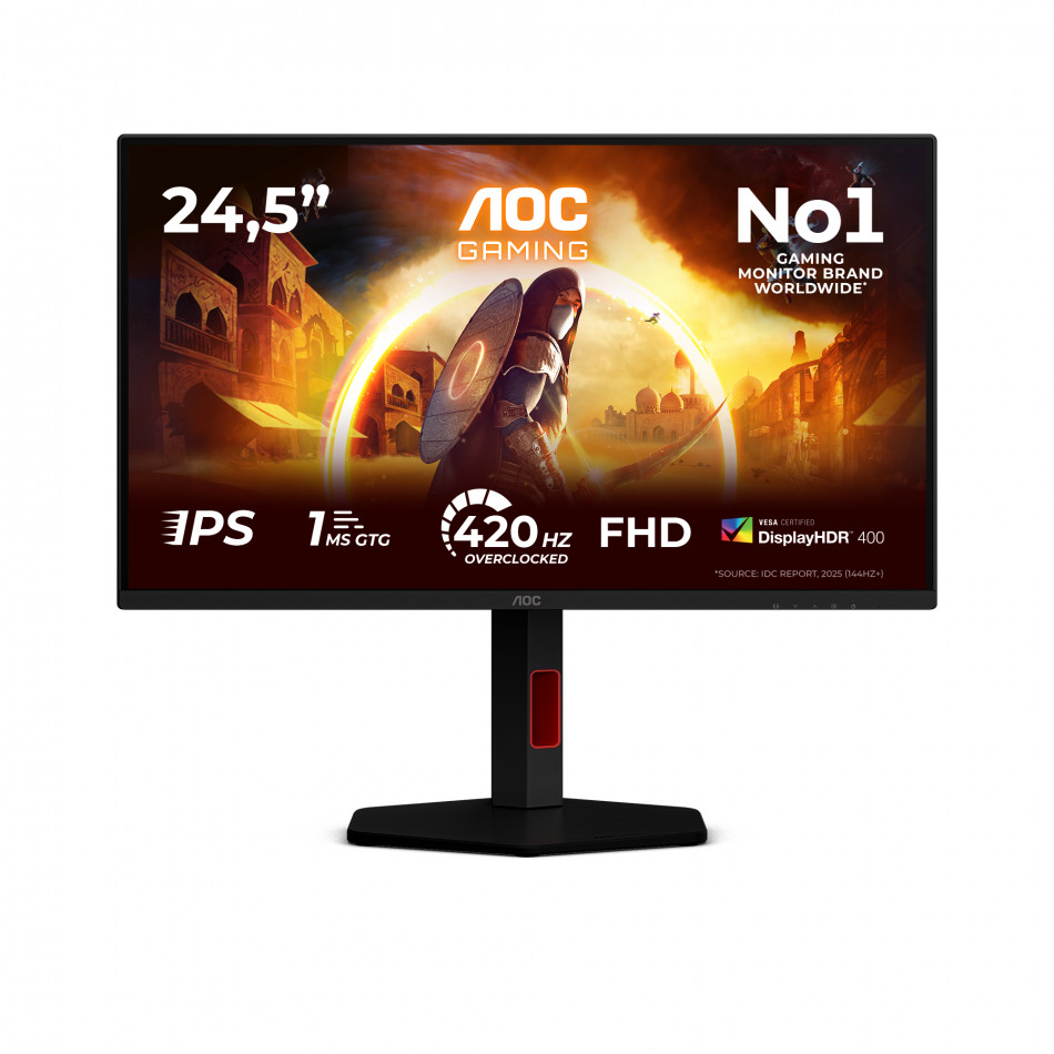 G4 25G4KUR pantalla para PC 62,2 cm (24.5") 1920 x 1080 Pixeles Full HD LED Negro, Rojo