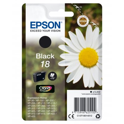 Cartucho de Tinta Original Epson nº18/ Negro