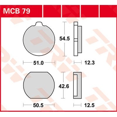Pastillas de freno metal sinterizado SV TRW MCB79