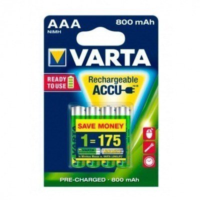 PILAS RECARGABLES VARTA AAA 800MAH PACK 4