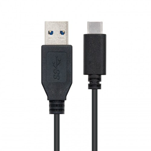 Nanocable USB 3.1, 1m cable USB 3.2 Gen 2 (3.1 Gen 2) USB C USB A Negr