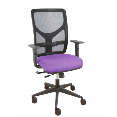 Silla Motilla traslack malla negra asiento bali lila brazo regulable