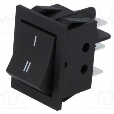 Interruptor Basculante Bipolar ON-ON 15A/250Vac NEGRO