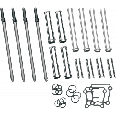 Adjustable Pushrod Cover Kit with Chrome Covers S+S CYCLE 93-5095