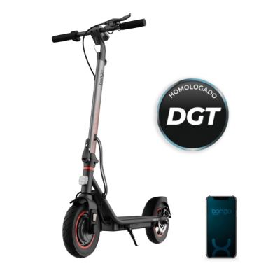 Cecotec Bongo D40 XL Connected Patinete Electrico - 700W - Autonomia 40km - Ruedas 10 - Freno Electrico Delantero - Freno de Disco Trasero - Homologado por la DGT - Control con App - Color Negro y Ro