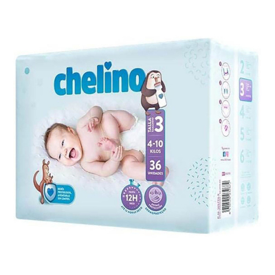 Pañal chelino t3 4-10 kg 36 uds