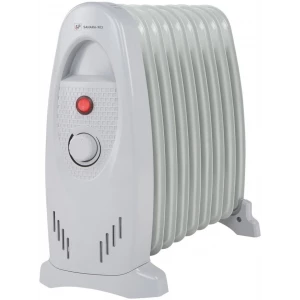 Radiador de aceite mini S&P Sahara-903, 900 W, 9 elementos, termostato regulable, gris