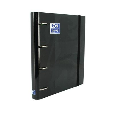 OXFORD CARPETA EUROPEANBINDER 4 ANILLAS CON GOMAS Y RECAMBIO A4+ NEGRO