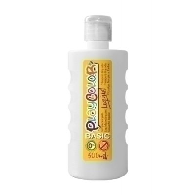 BOTE ERG. TEMPERA LIQ. PLAYCOLOR 500ML BLANCO