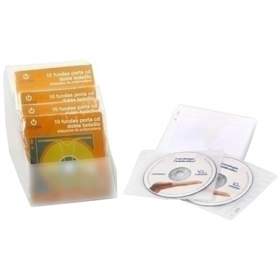 PORTA-CD DOBLE PP ACOLCHADO BLIS DE 10
