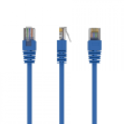 Cable CAT5E UTP moldeado 0,25m Azul