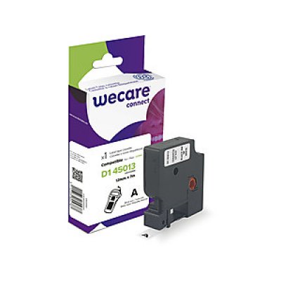 ARMOR WECARE Etiqueta Blanca Texto negro para DYMO D1 45013 12mmx7m