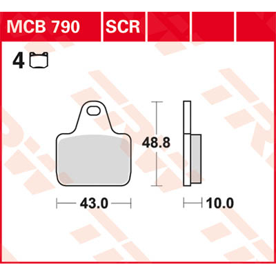 Pastillas de freno sinterizadas Race serie SCR TRW MCB790SCR