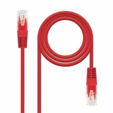 Nanocable Cable Red Latiguillo RJ45 CAT.6 UTP AWG24, Rojo, 30 cm