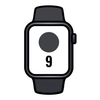 Apple Watch Series 9/ GPS/ 45mm/ Cellular/ Caja de Aluminio Medianoche/ Correa Deportiva Medianoche S/M