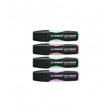 STABILO GREEN BOSS Pastel marcador 4 pieza(s) Punta de cincel Lila, Menta, Rosa, Turquesa