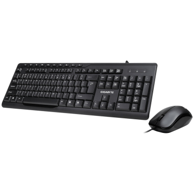 GIGABYTE KM6300 teclado Ratón incluido Hogar USB QWERTY Español Negro