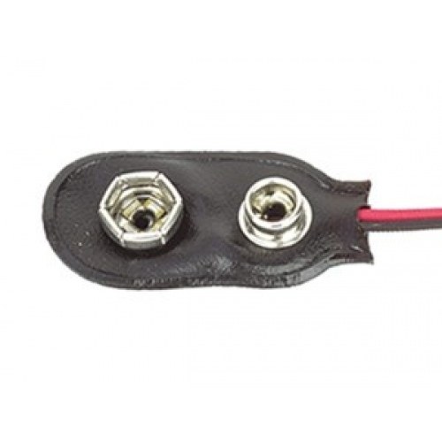 Conexion Clip Pila 9V 6LR61, 6F22, cable 150mm