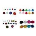 Pompones Colores y tamaños Surt. Metalizados B/100