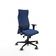 Piqueras y Crespo Albacete direcci?n sincro bali azul marino brazos 1D cromados base nailon ruedas 65 engomadas