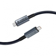 Cable USB 4.0 Tipo-C Subblim Cable High/ USB Tipo-C Macho - USB Tipo-C Macho/ Hasta 240W/ 1.5m/ Negro
