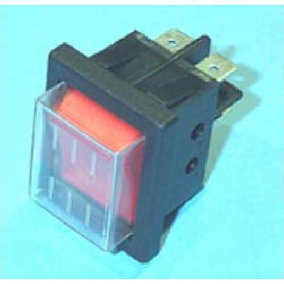 Interruptor Bipolar color Rojo 16A/250Vac