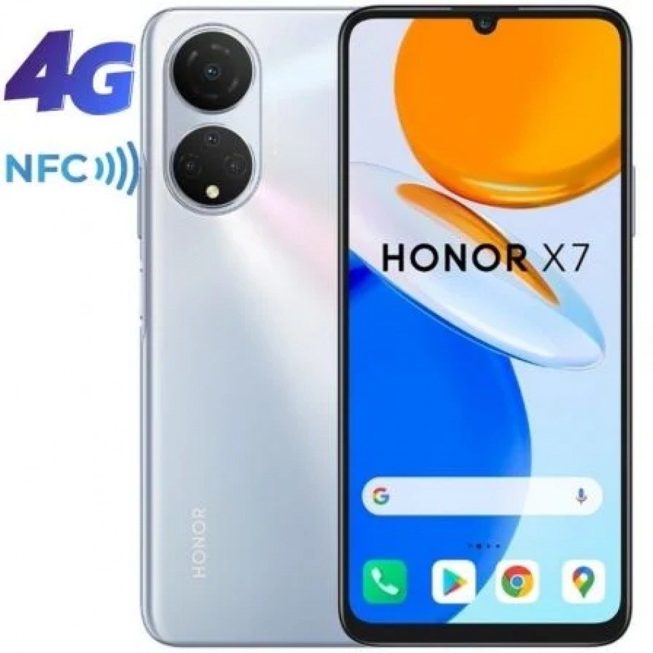Smartphone Honor X7 4GB/ 128GB/ 6.74/ Titanio Plateado
