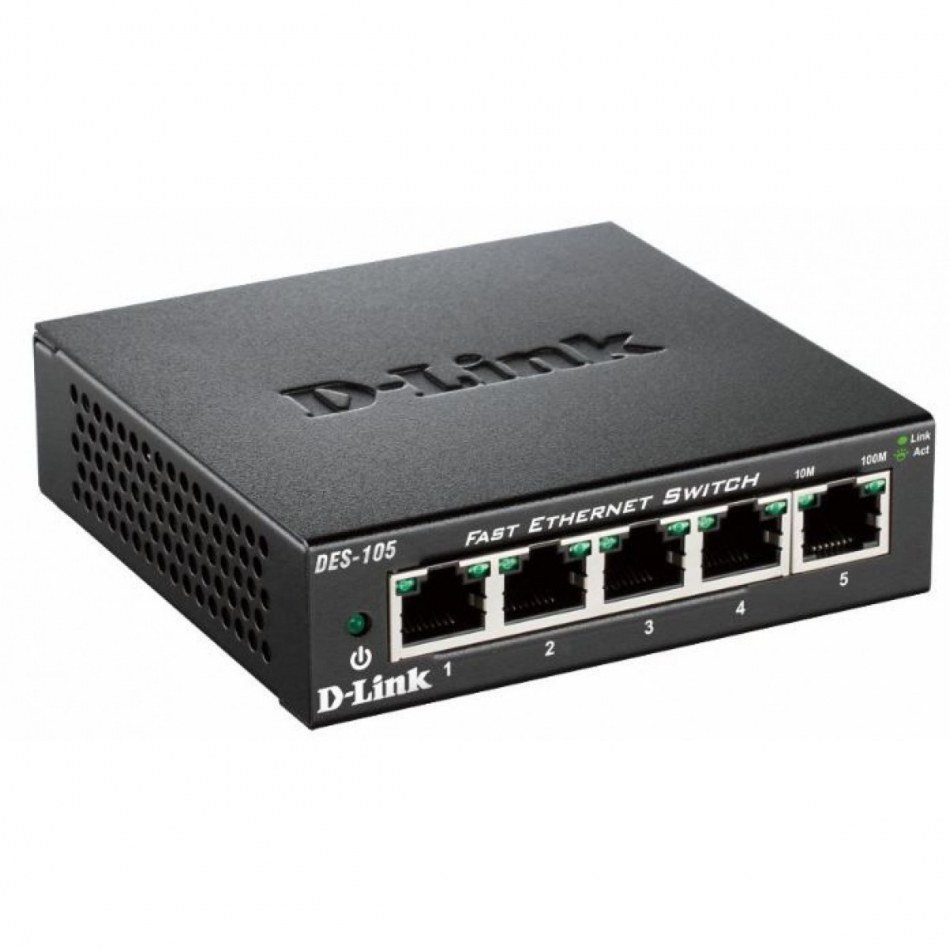 D-link Des-105/e Switch De Sobremesa Lan Negro