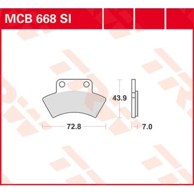 Pastillas de freno sinterizadas offroad serie SI TRW MCB668SI