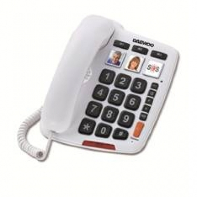 Telefono sobremesa daewoo dtc - 760 - manos libres - teclas grandes - blanco