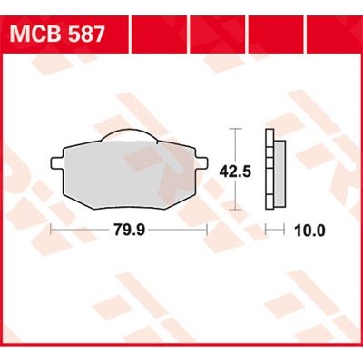 Pastillas de freno metal sinterizado SV TRW MCB587