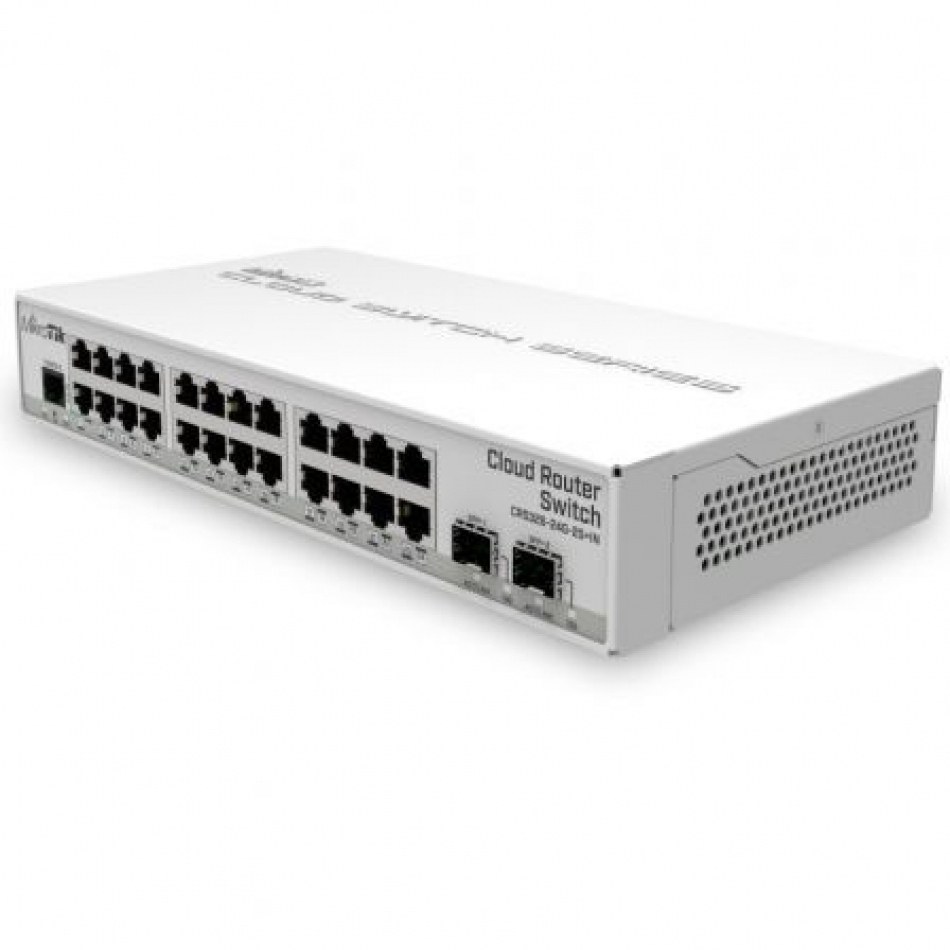 Switch Mikrotik CRS326-24G-2S+IN 26 Puertos/ RJ45 10/100/1000/ SFP+/ PoE