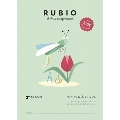 CUADERNO RUBIO A4 VACACIONES 3º ED. INF. - Pack de 5 unidades