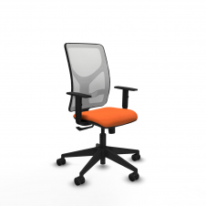 Piqueras y Crespo Motilla sincro malla blanca bali naranja brazos 1D base piramidal ruedas 65mm nailon