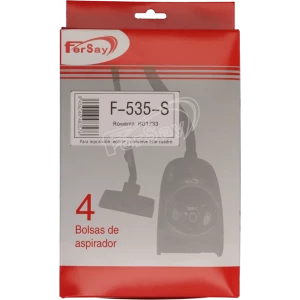 Bolsa aspirador Fersay F-535-S para Rowenta RO1733, pack 4 unidades, sintética