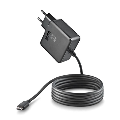 NGS GAN 65W‑C Cargador de Pared GaN 65W - USB‑C - PD3.0 PPS - Carga Inteligente para Portatil/Tablet/Smartphone - Proteccion contra Sobrecarga y Cortocircuitos - Cable 1.5m - Color Negro