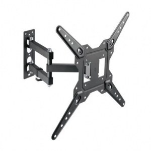 Soporte TV orientable de pared Aisens WT55TSE-153, 23-55 pulgadas, hasta 30 kg, 3 pivotes, VESA 400x400 mm, orient. ±90°, incl. -10°/+3°, negro