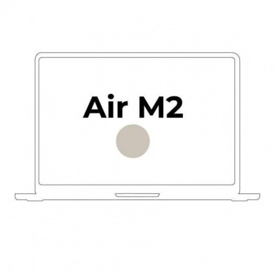Apple Macbook Air 13,6/ M2 8-Core CPU/ 8Gb/ 512Gb SSD/ 10-Core GPU/ Blanco Estrella