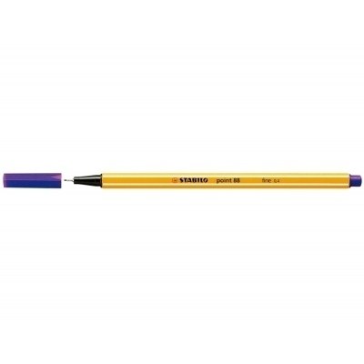 Stabilo Point 88 Rotulador de Punta Fina de Fibra - Trazo de 0.4 mm - Tinta con Base de Agua - Color Violeta