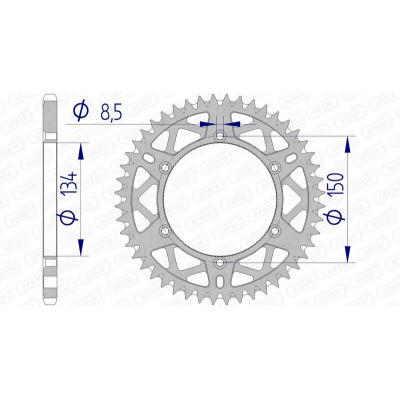 Corona AFAM aluminio ultraligera autolimpiable 17206 - Paso 520 17206+48