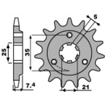 PBR Steel Standard Front Sprocket 437 - 520 437.15.18NC