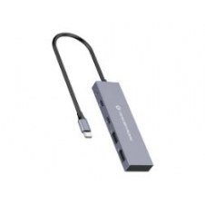 Hub Conceptronic Usb-c A 4xusb-a/c Gris